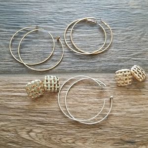 Multi Lot Gold and Silver Earrings